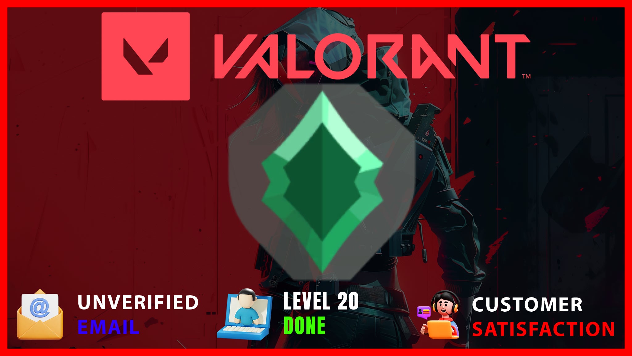 Valorant | Ascendant Rank Account | Level 20+ | Ascendant Ranked | Full Access | High MMR | Handmade