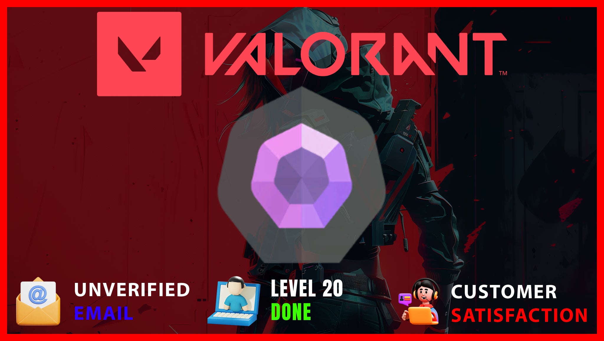 Valorant | Diamond Rank Account | Level 20+ | Diamond Ranked | Full Access | High MMR | Handmade