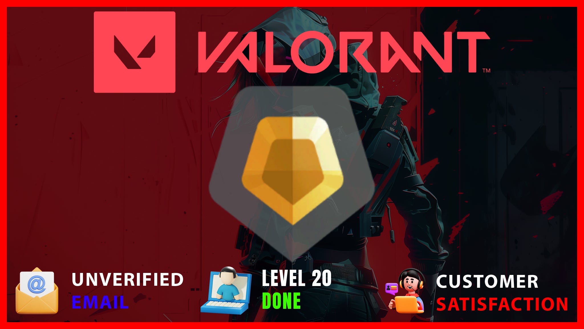 Valorant | Gold Rank Account | Level 20+ | Gold Ranked | Full Access | Fresh MMR | Handmade