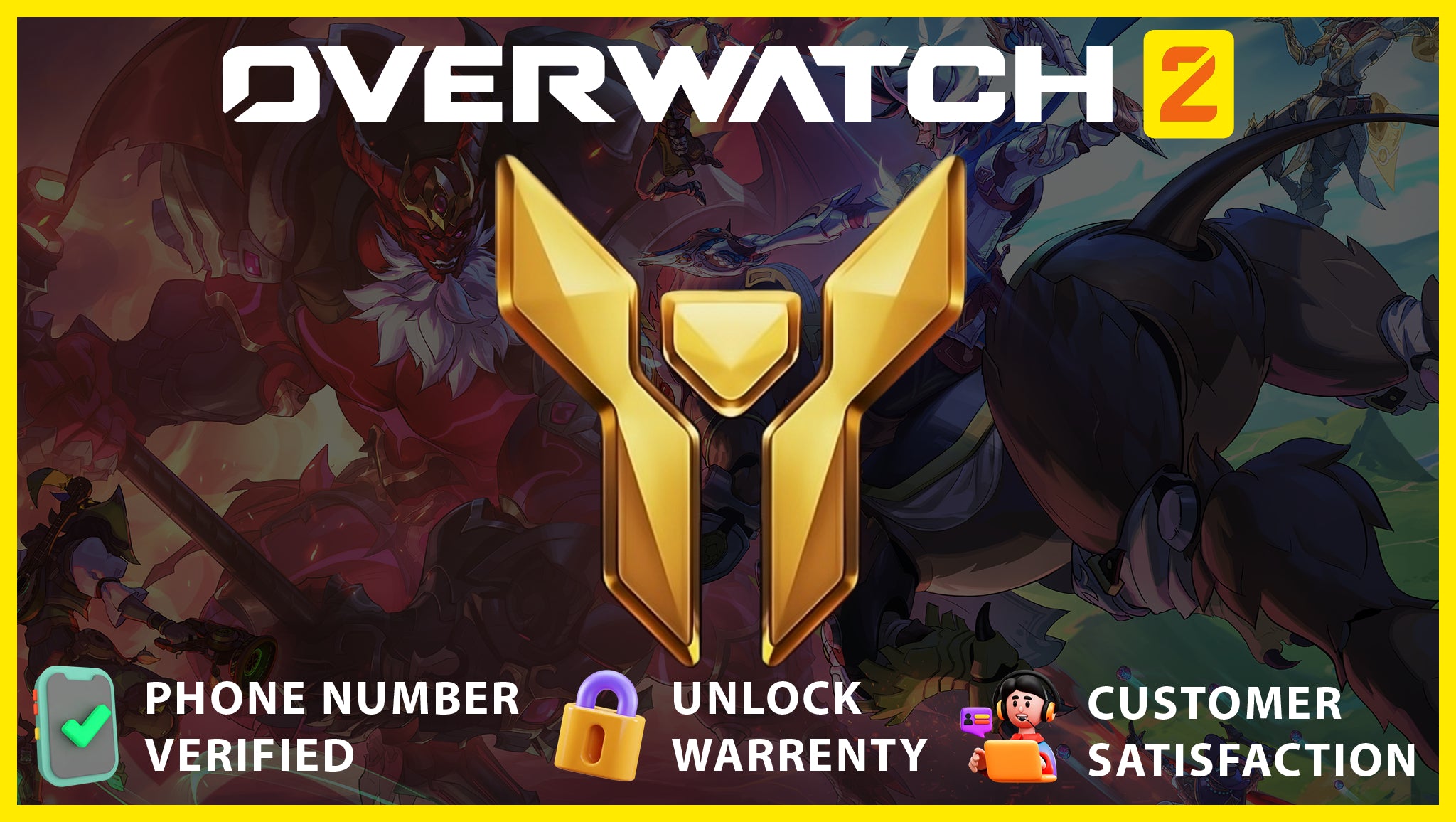 Overwatch 2 | Gold One Role ( DPS - Support - Tank )
