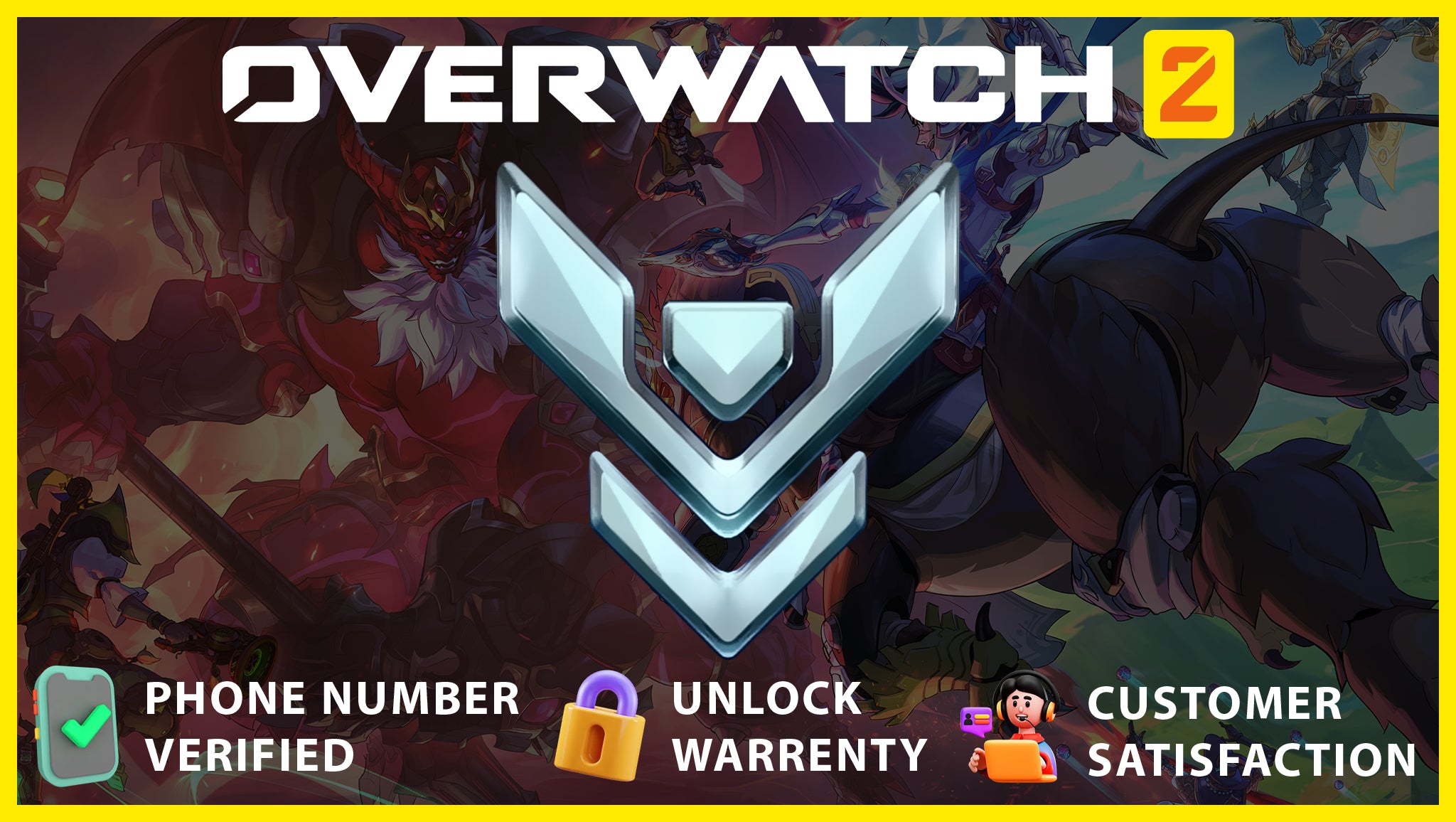 Overwatch 2 | Platinum One Role ( DPS - Support - Tank )