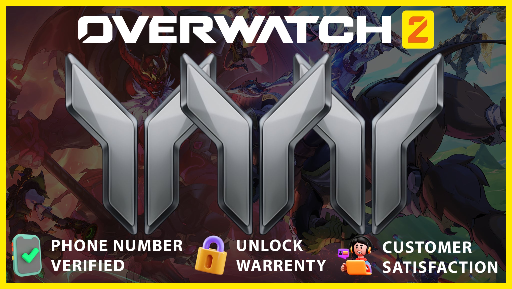 Overwatch 2 | Silver All Roles ( Triple Bronze )