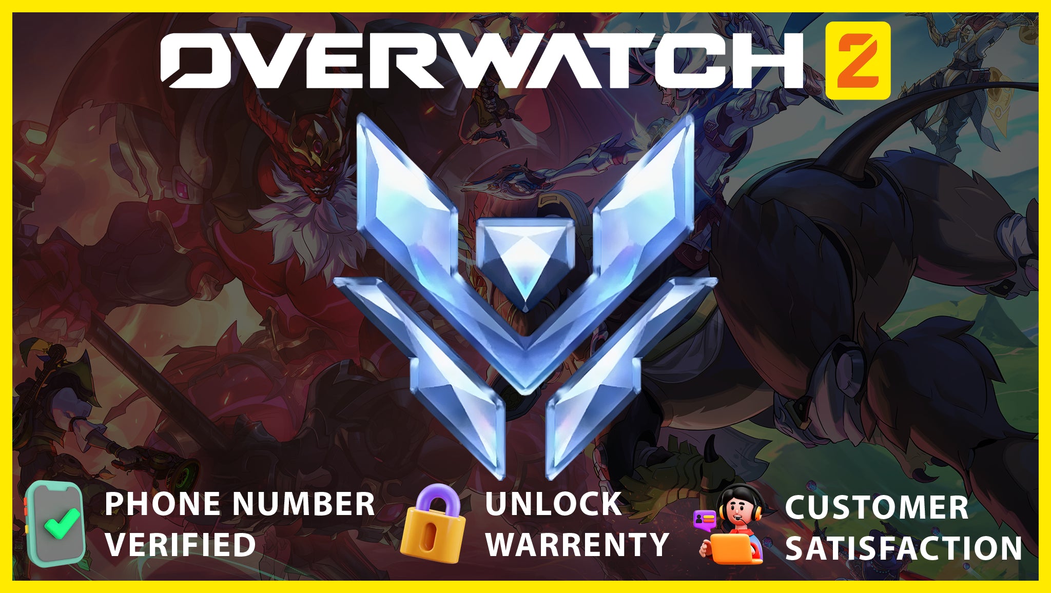 Overwatch 2 | Diamond One Role ( DPS - Support - Tank )