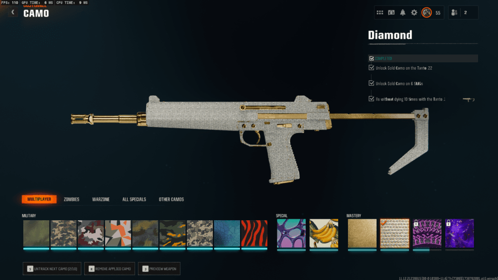 Black Ops 6 | 19 Diamond Camos + 6 Gold Camos Prestige 1 | 50 Wins Done | Handmade | Full access - Image 19