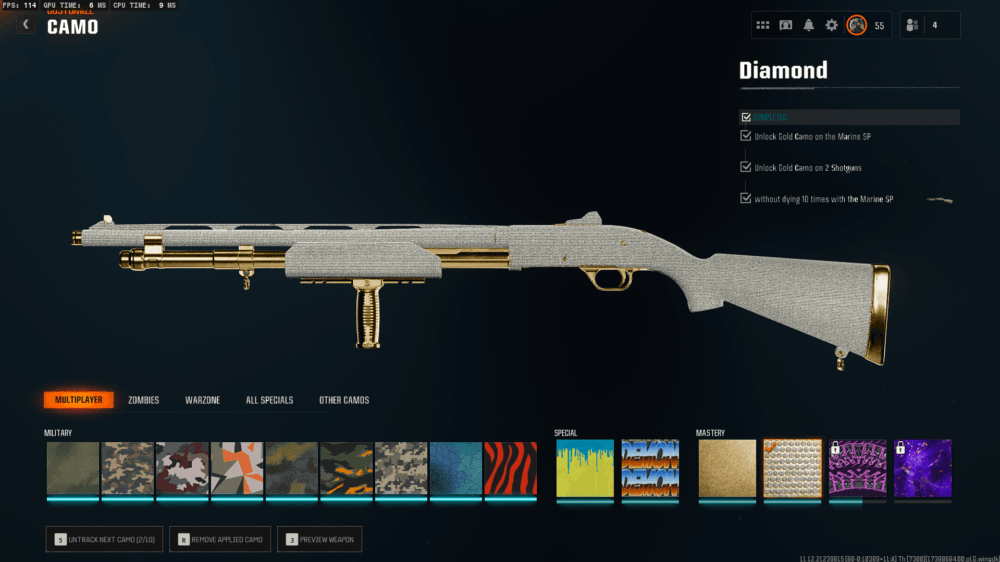 Black Ops 6 | 19 Diamond Camos + 6 Gold Camos Prestige 1 | 50 Wins Done | Handmade | Full access - Image 21