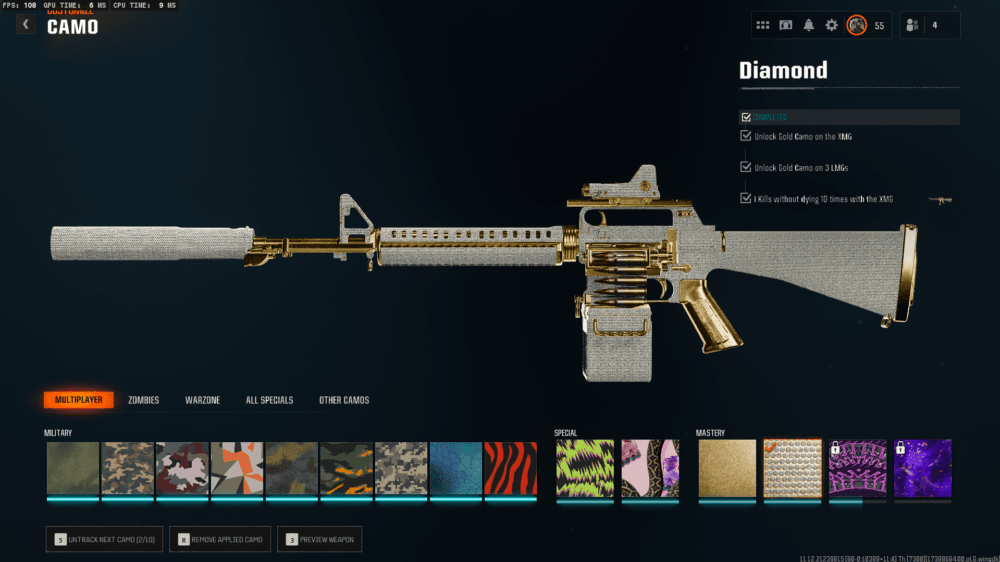 Black Ops 6 | 19 Diamond Camos + 6 Gold Camos Prestige 1 | 50 Wins Done | Handmade | Full access - Image 25