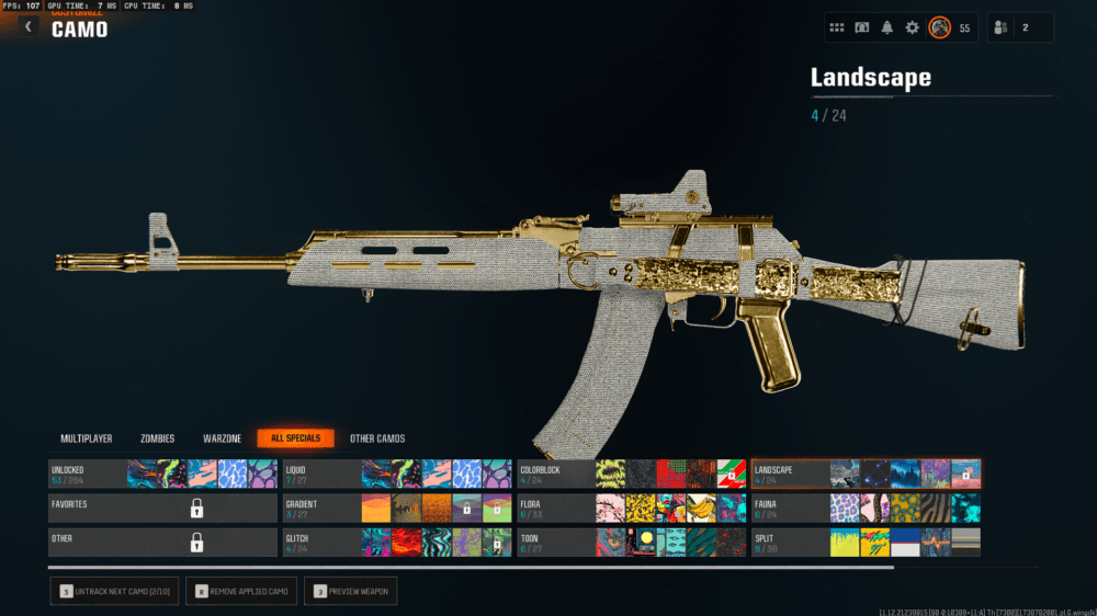 Black Ops 6 | 19 Diamond Camos + 6 Gold Camos Prestige 1 | 50 Wins Done | Handmade | Full access - Image 4