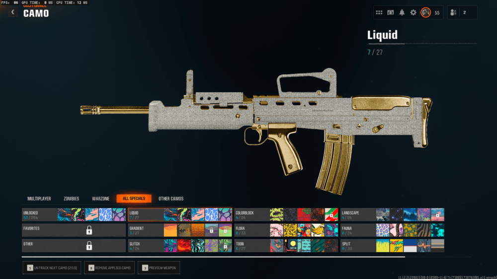 Black Ops 6 | 19 Diamond Camos + 6 Gold Camos Prestige 1 | 50 Wins Done | Handmade | Full access - Image 8